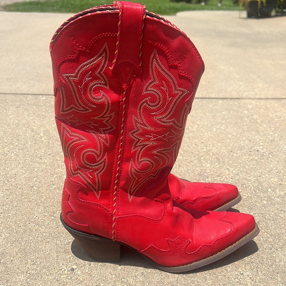Durango Crush Red Cowgirl Boots